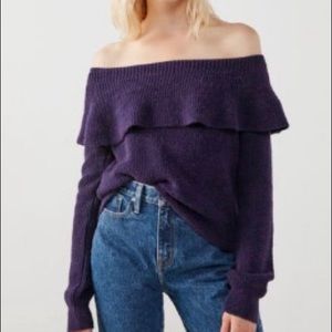 Kimchi Blue Off-The- Shoulder  Ruffle Sweater